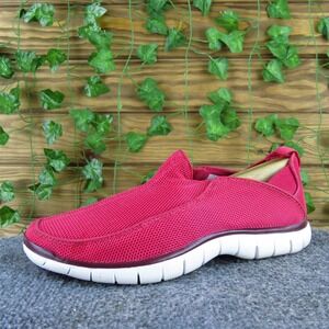 Lands' End Men's  Slip-On Red Fabric‎ Size 11 Medium Gently Used 2025